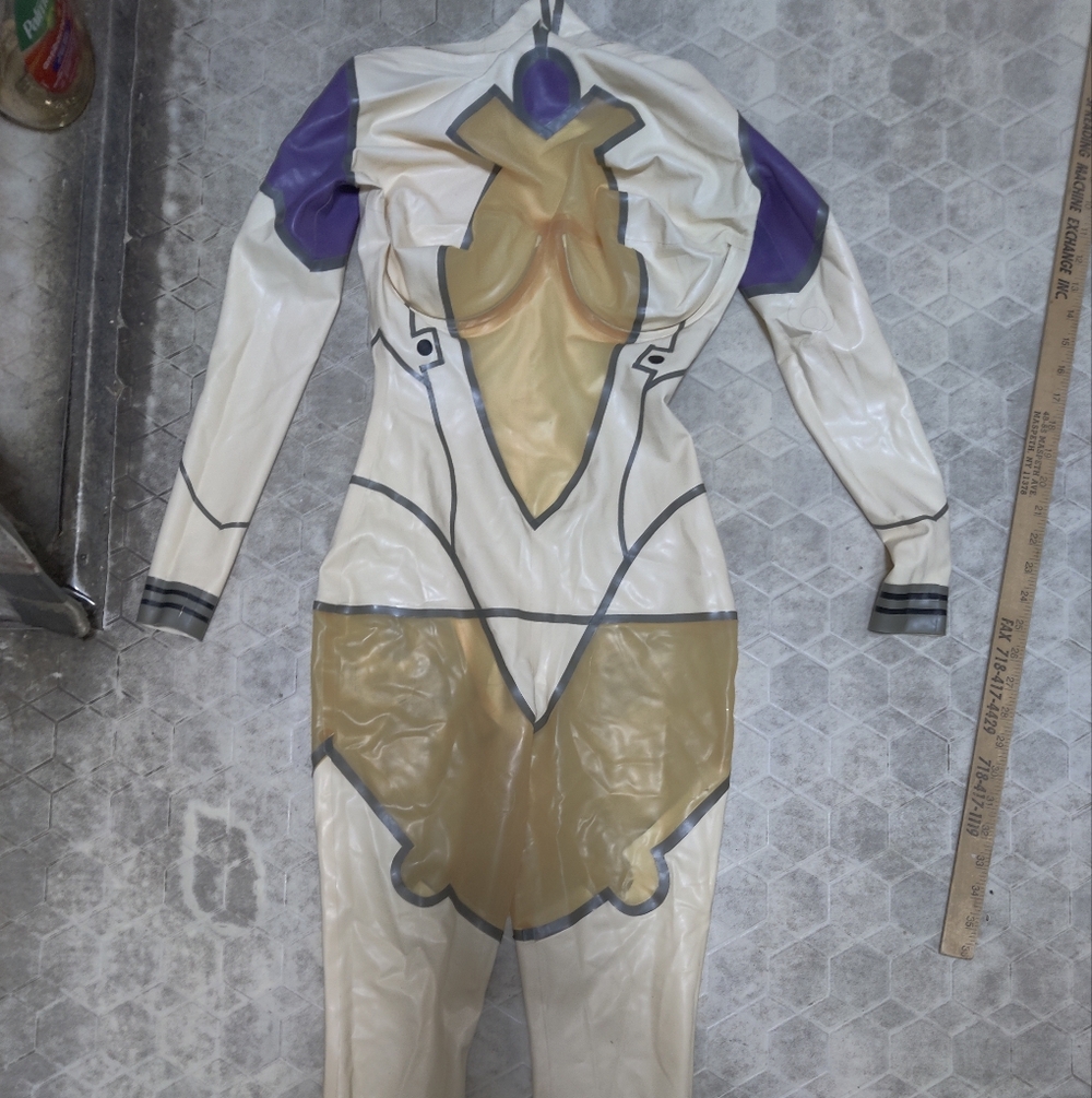 Latex Space Girl Cosplay Jumpsuit Catsuit XS - Picture 2 of 8